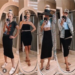 H&M Ribbed Pencil Skirt